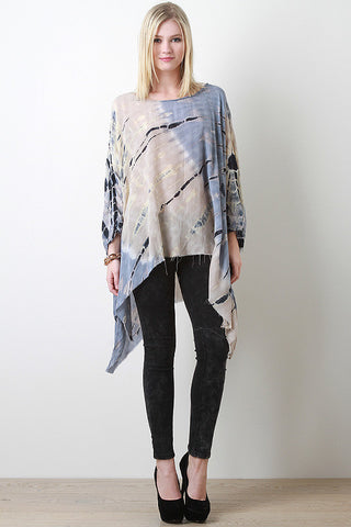 Tie-Dye Sharkbite Dolman Top