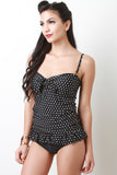 Polka Dot Ruffle Tankini Set