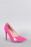 Anne Micelle Patent Pointy Toe Pump