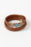 Aztec Triple Triangle Wrap Bracelet