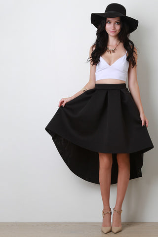 Scuba Box Pleated A-Line Skirt