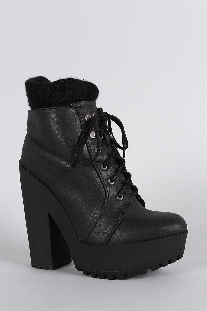 Sweater cuff ankle outlet boots