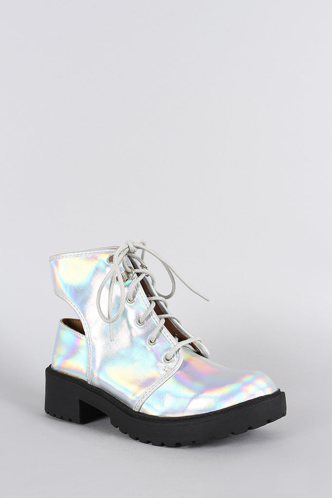 Qupid hologram sneakers sales