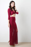 Twist Deep V-Neck Crop Top