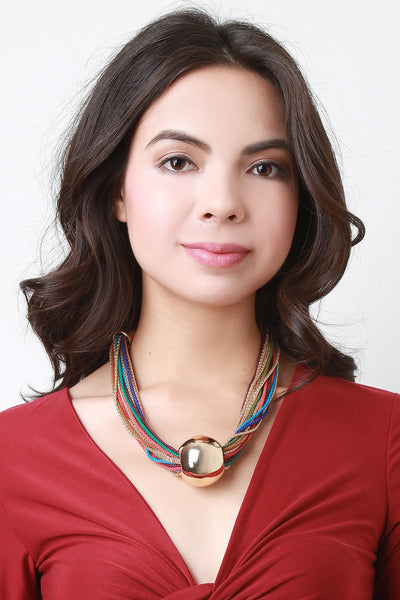 Oversize Bead Multi-Strand Statement Necklace