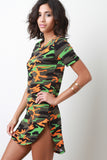 Standout Camouflage Round Hem Dress