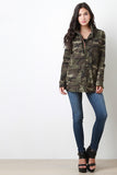 Camouflage Hooded Zipper Jacket