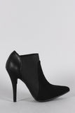 Anne Michelle Elastic Pointy Toe Stiletto Heeled Booties