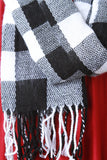 Gauze Knit Plaid Scarf