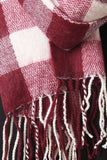 Gauze Knit Plaid Scarf