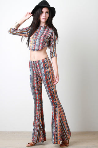 Hamsa Bohemian Flare Pants