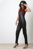 Vegan Leather Studded Overalls