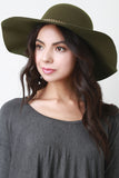 Aged Curb Link Chain Felt Floppy Hat