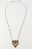 Chevron Pendant Bar Chain Necklace