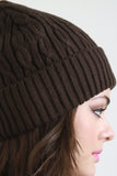 Cable Knit Turned Up Beanie