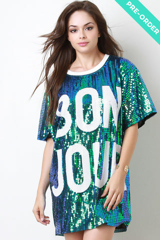 Bon Jour Sequins Shift Dress PREORDER