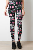 Reindeer Fair Isle Tight Leggings