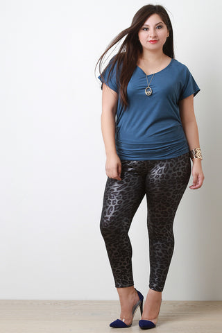 Leopard Foil Leggings